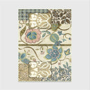 Tapis fleuri bleu