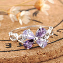Bague fleur améthyste