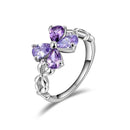 Bague fleur améthyste