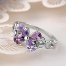 Bague fleur améthyste