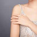 Bague fleur avec perle