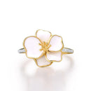 Bague fleur blanche