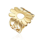 Bague fleur couleur or