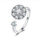 Bague fleur cristal