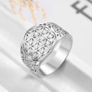 Bague fleur de vie en argent