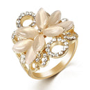 Bague fleur diamant or jaune