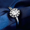 bague fleur fiançailles