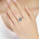 Bague fleur Grosse en argent