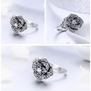 Bague fleur Grosse en argent
