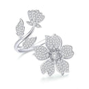 Bague fleur longue