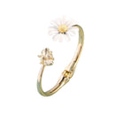 Bague fleur marguerite or jaune