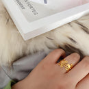 Bague fleur or jaune