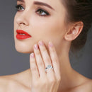 Bague fleur rose de luxe