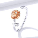 Bague fleur rose