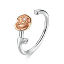 Bague fleur rose