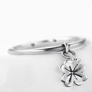 Bague fleur trèfle en argent