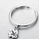 Bague fleur trèfle en argent