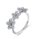 Bague fleur triple fleurs