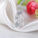 Bague fleur triple fleurs