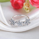Bague fleur triple fleurs