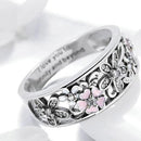 Bague fleurie en argent