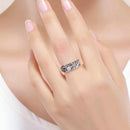 Bague fleurie en argent