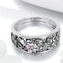 Bague fleurie en argent