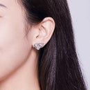 Boucle d'oreille coeur rose