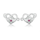 Boucle d'oreille coeur rose