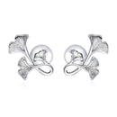 Boucle d'oreille feuille de ginkgo