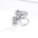 Boucle d'oreille fleur avec clip