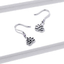 Boucle d'oreille fleur de lotus argent