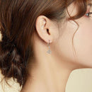 Boucle d'oreille fleur de lotus argent