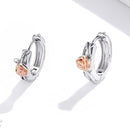 Boucle d'oreille fleur rose gold