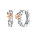Boucle d'oreille fleur rose gold