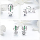 Boucles d'oreilles cactus en argent