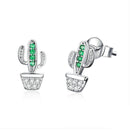 Boucles d'oreilles cactus en argent