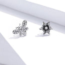 Boucles d'oreilles fleur & abeille