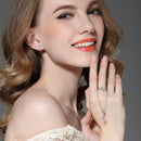 Boucles d'oreilles fleur or blanc