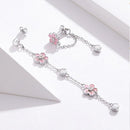 Boucles d'oreilles fleur pendante