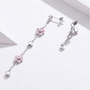 Boucles d'oreilles fleur pendante