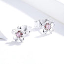 Boucles d'oreilles fleurs en argent