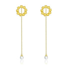Boucles d'oreilles fleurs en or