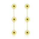 Boucles d'oreilles fleurs jaune