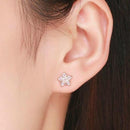 Boucles d'oreilles fleurs or rose