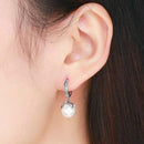 Boucles d'oreilles fleurs & perles