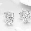 Boucles d'oreilles fleurs roses