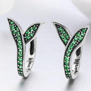 Boucles d'oreilles fleurs vertes