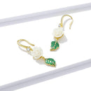 Boucles d'oreilles rose blanche