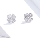 Boucles d'oreilles trèfles en argent